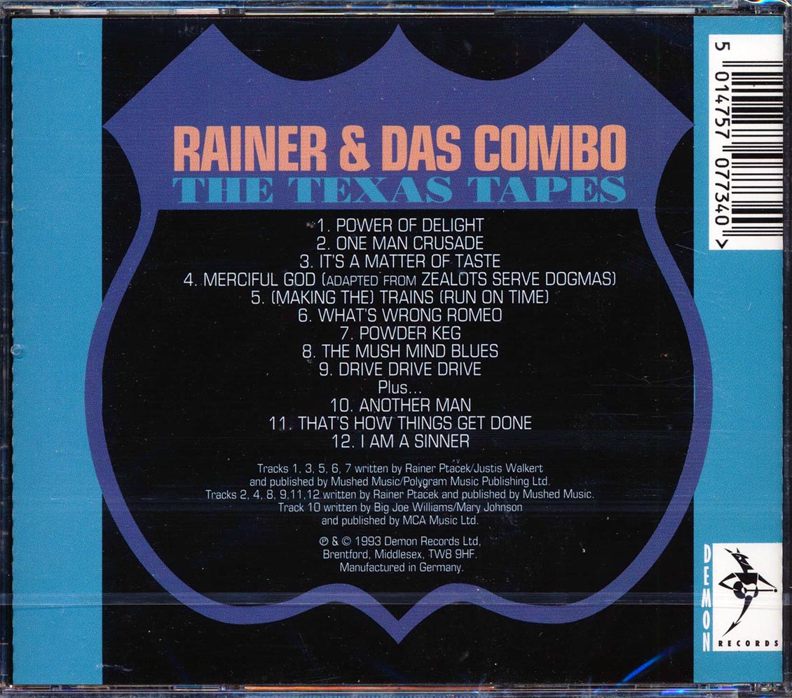 Rainer And Das Combo - The Texas Tapes Music CD