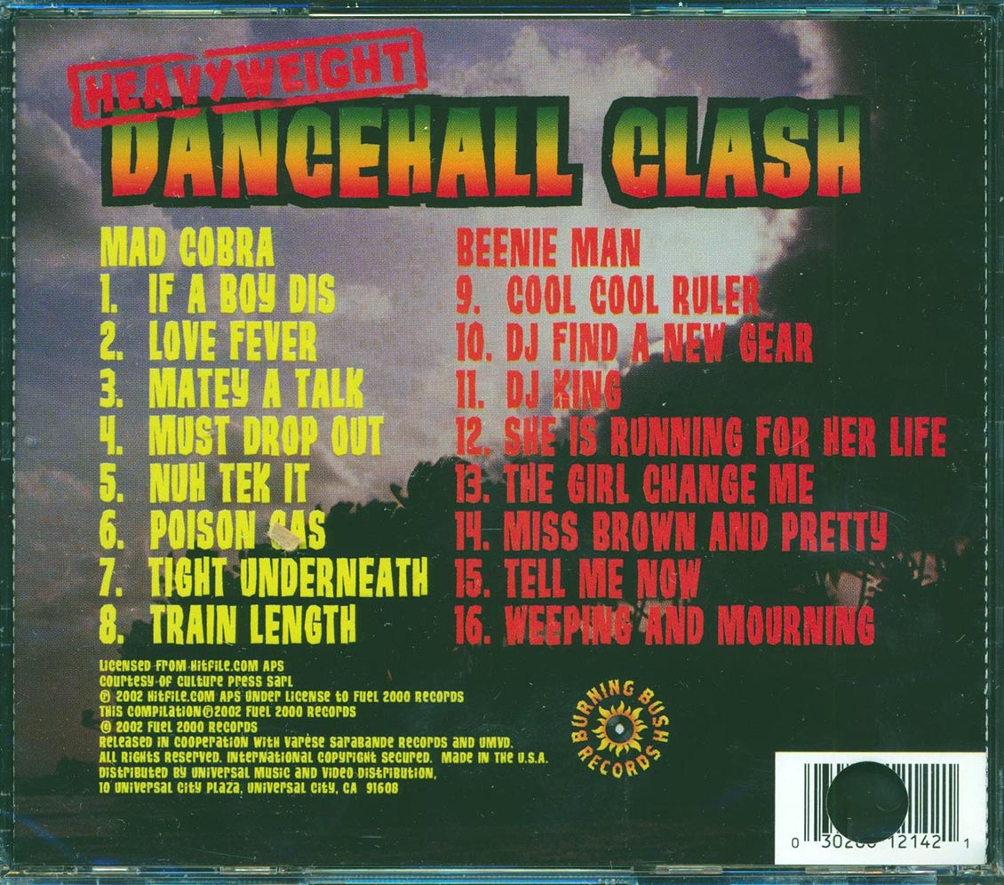 Beenie Man, Mad Cobra - Heavyweight Dancehall Clash (marked/ltd stock) Music CD