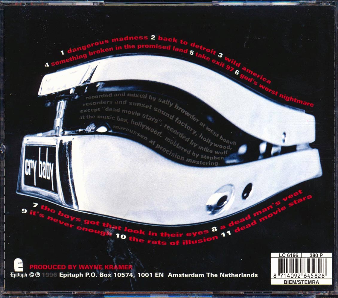 Wayne Kramer - Dangerous Madness Music CD
