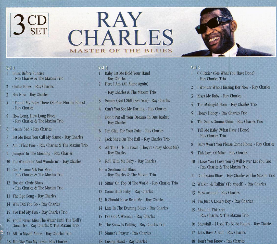 Ray Charles Master Of The Blues 54 tracks 3xCD Music CD