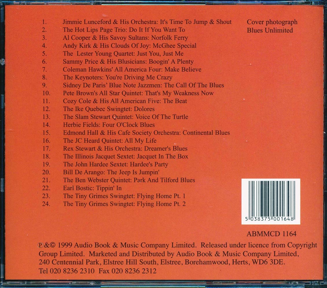 Al Cooper & His Savoy Sultans, Andy Kirk & His Clouds Of Joy, Sammy Price & His Bluesicians, Etc. - Harlem Jazz: The 40s (24 tracks) Music CD