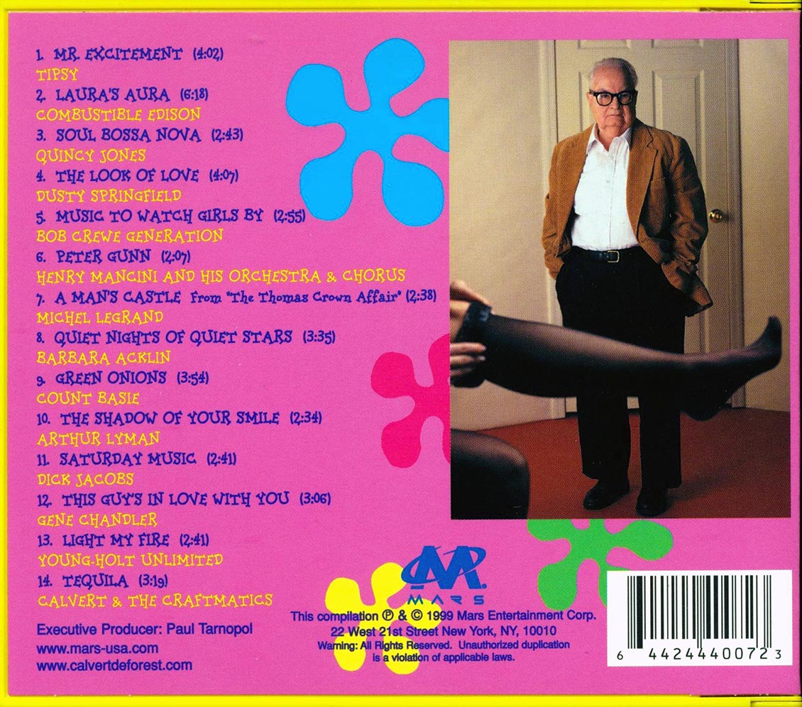 Larry Bud Melman, Count Basie, Dusty Springfield, Henry Mancini, Bob Crewe Generation, Etc. - Calvert DeForest's Erotic Experience Music CD