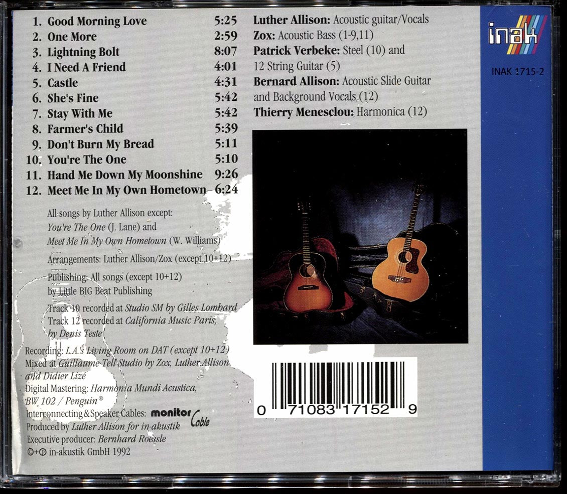 Luther Allison - Hand Me Down My Moonshine (marked/ltd stock) Music CD