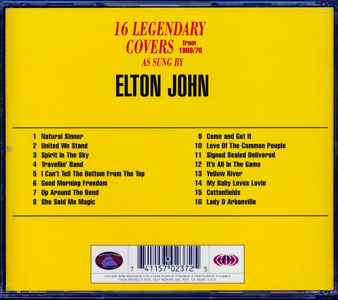 Elton John 16 Legendary Covers From 1969 70 As Sung By Elton John Chartbusters Go Pop incl large booklet marked/ltd stock Music CD