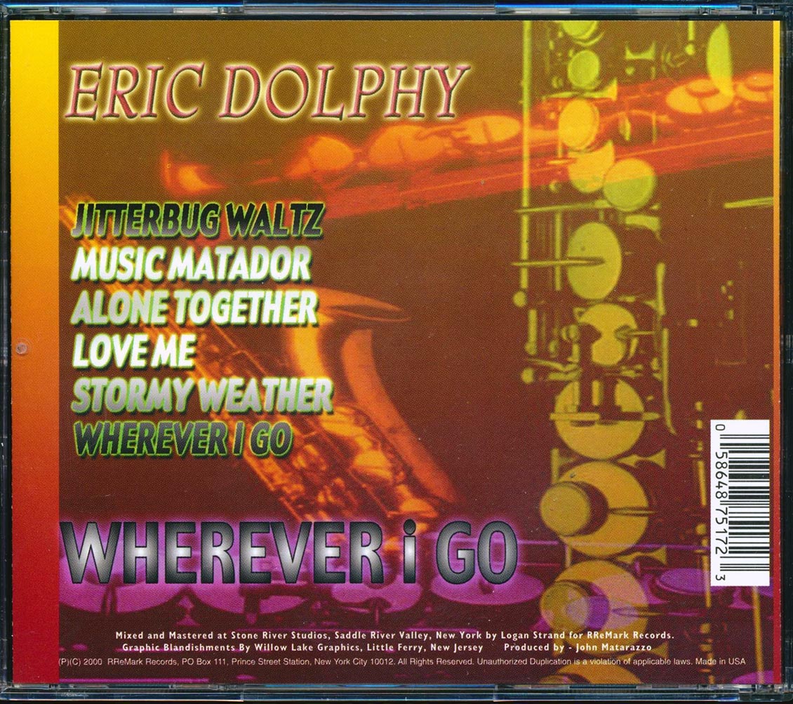 Eric Dolphy - Wherever I Go Music CD