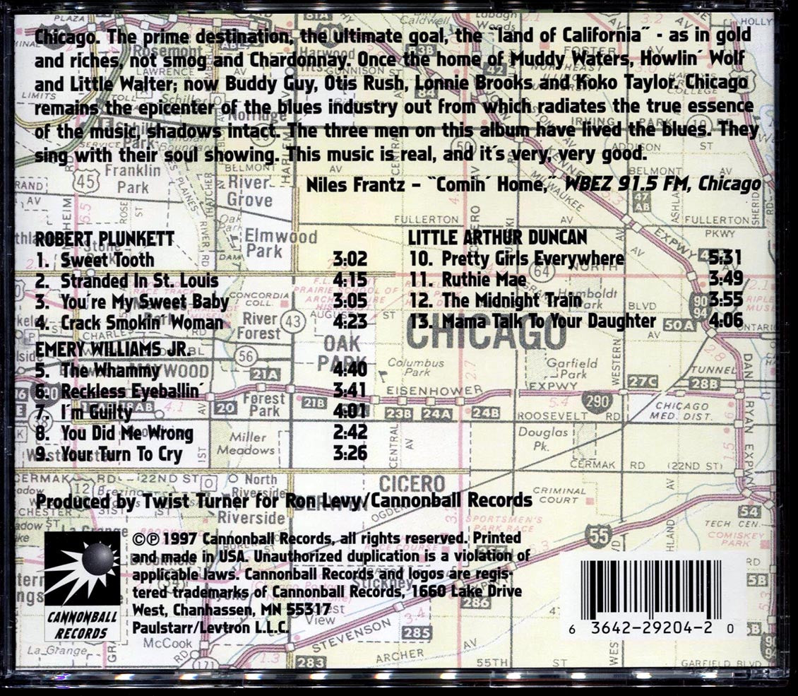 Robert Plunkett, Emery Williams Jr., Little Arthur Duncan - Blues Across America: The Chicago Scene Music CD
