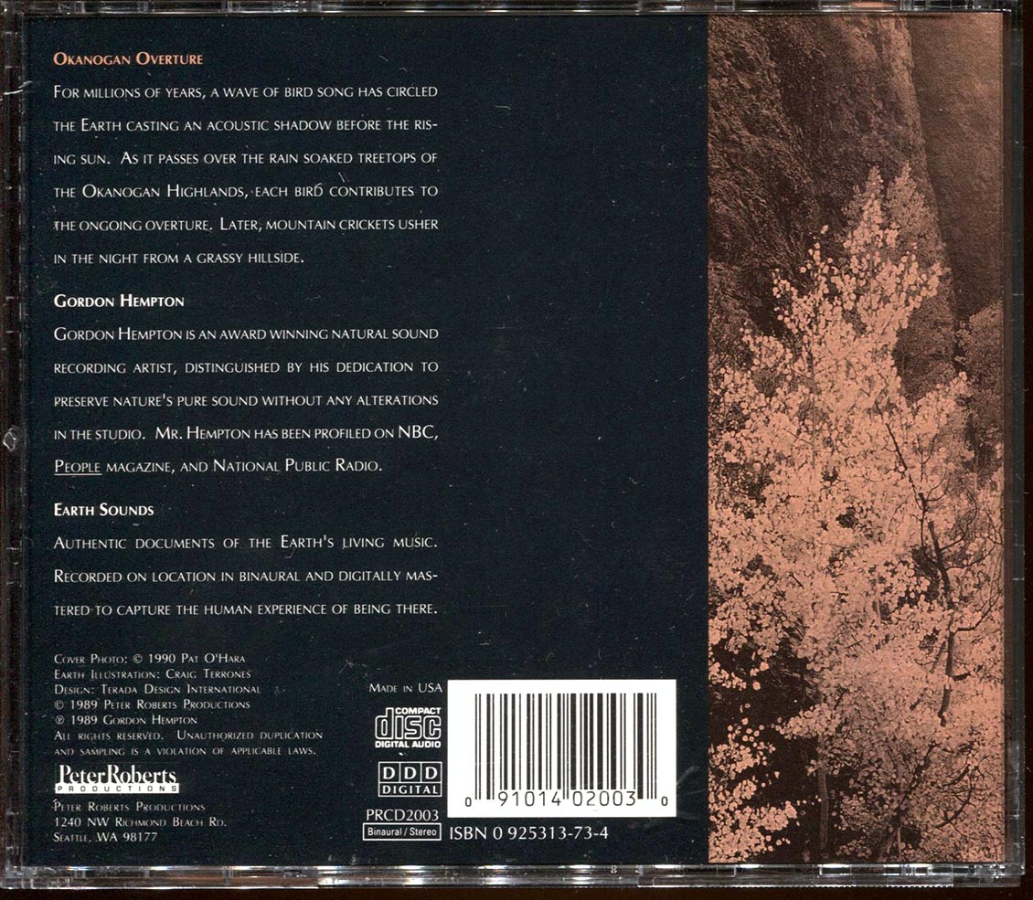 Gordon Hempton Okanogan Overture Music CD