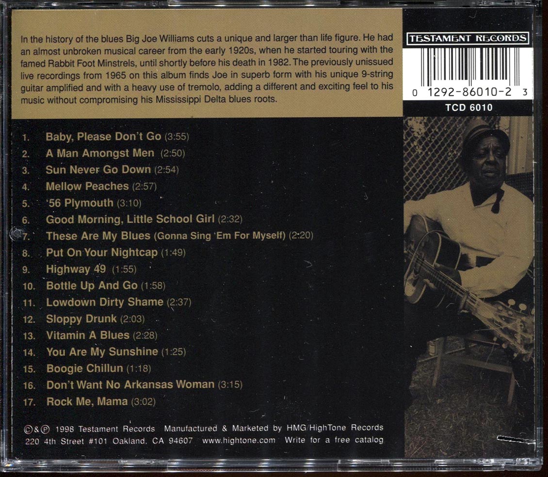 Big Joe Williams These Are My Blues marked/ltd stock Music CD