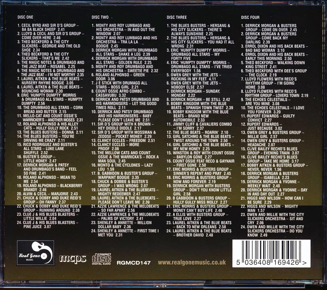 Roland Alphonso, Drumbago All Stars, Theo Beckford, Derrick Morgan, Etc. - Blue Beat Volume 2: The Singles BB49-BB96 (96 tracks) (4xCD) Music CD