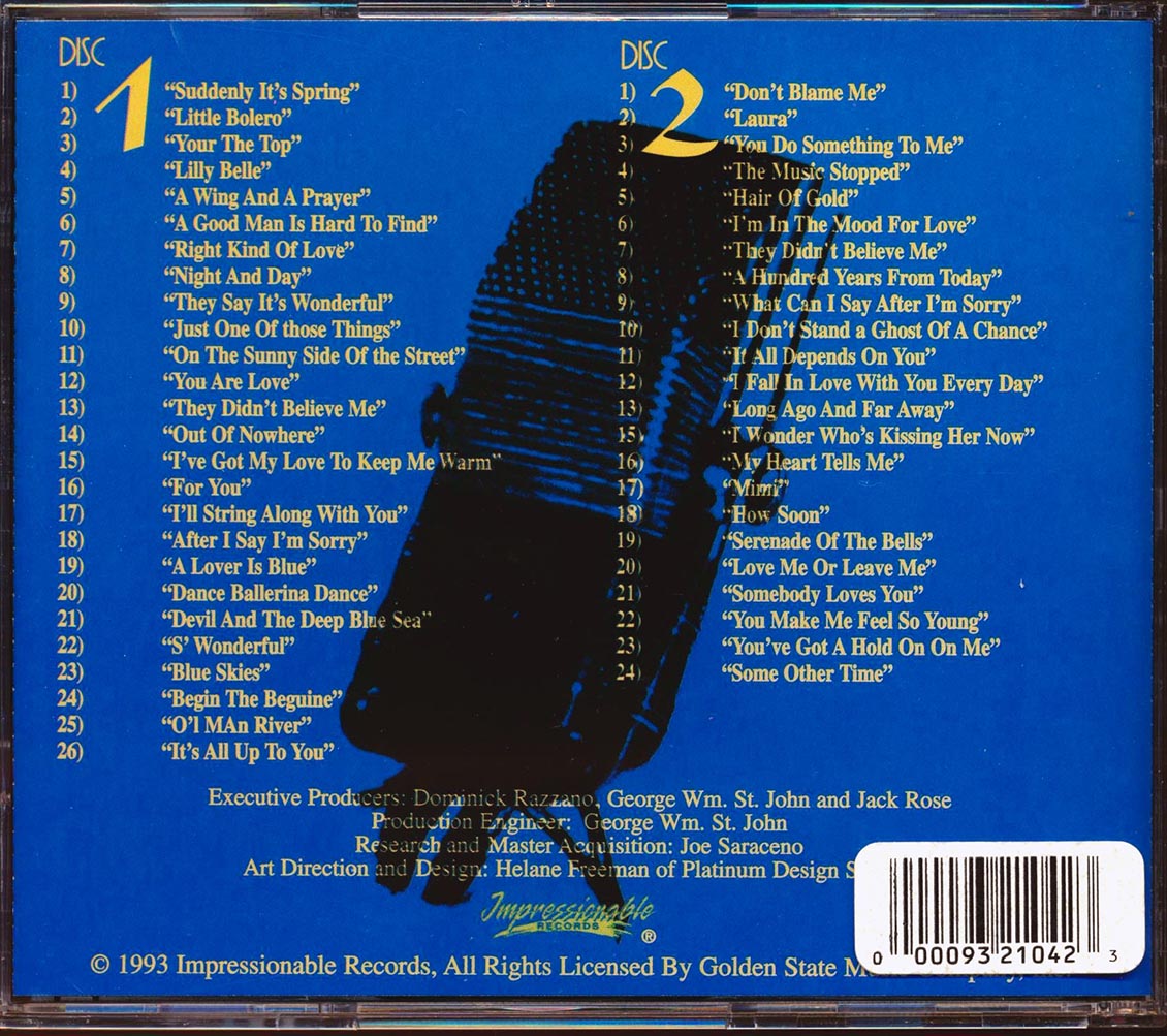 Frank Sinatra The Radio Years Music CD