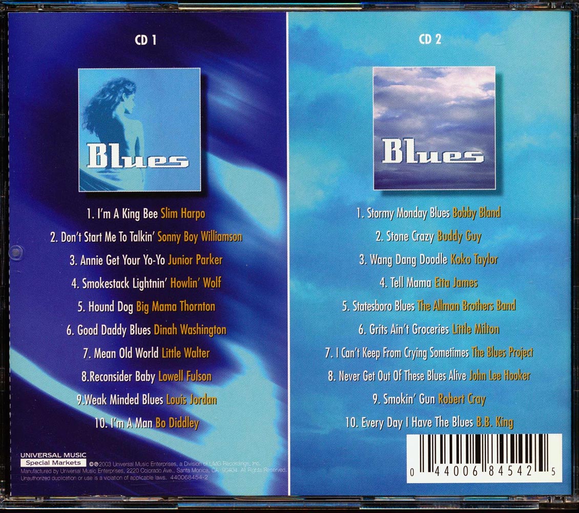 Slim Harpo, Howlin' Wolf, Sonny Boy Williamson, Lowell Fulson, Etc. - Blues (20 tracks) (2xCD) Music CD
