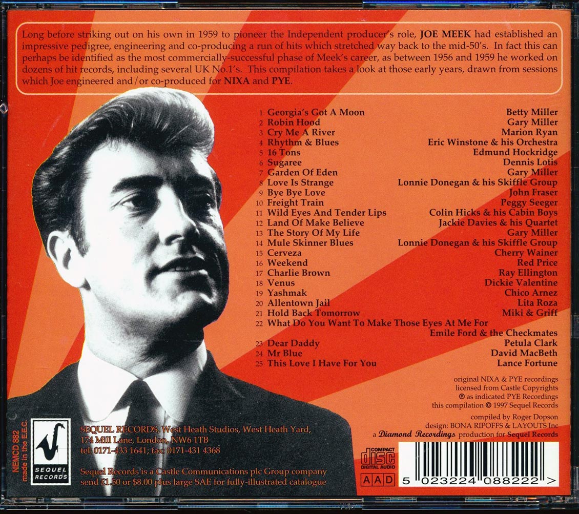 Betty Miller, Petula Clark, Colin Hicks & His Cabin Boys, Red Prices, Etc. - The Joe Meek Story Volume 5: The Early Years (25 tracks) Music CD