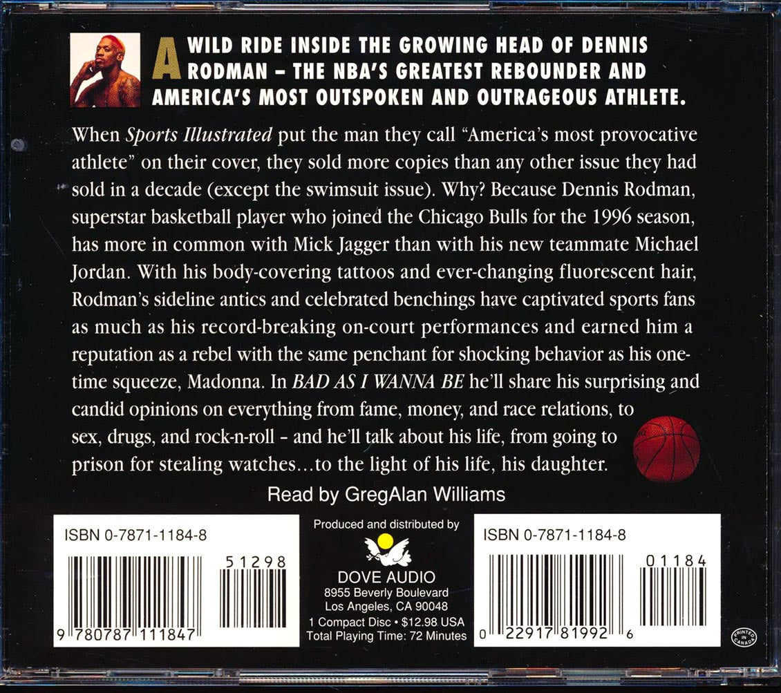Dennis Rodman - Bas As I Wanna Be Music CD