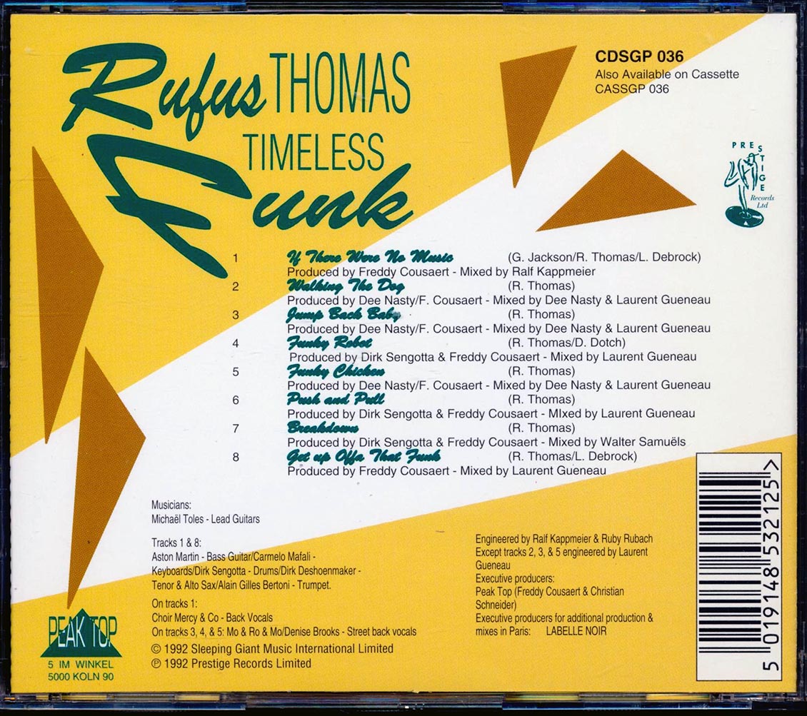 Rufus Thomas - Timeless Funk Music CD