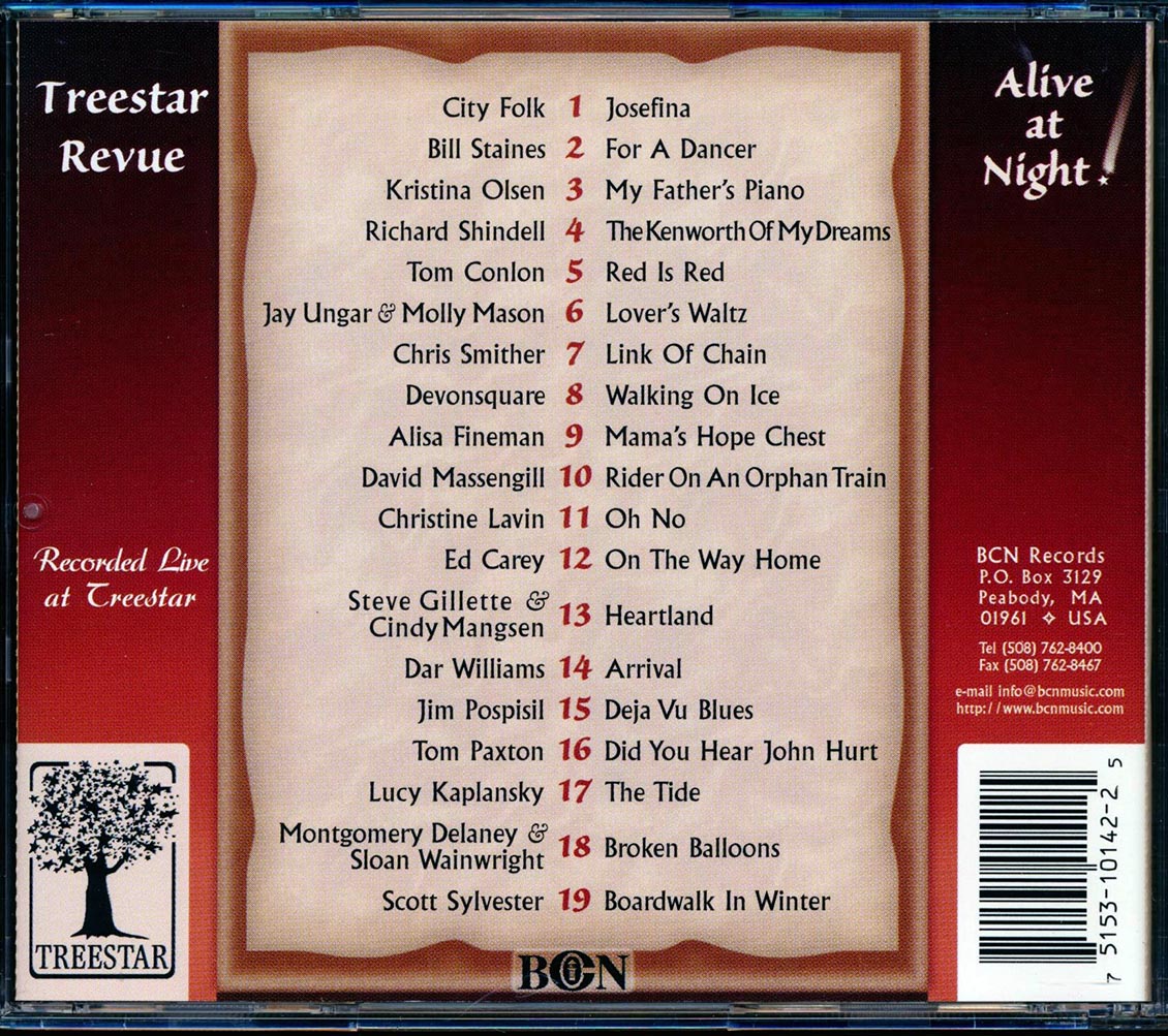 Tom Paxton, Dar Williams, Richard Shindell, Etc. - Treestar Revue (marked/ltd stock) Music CD