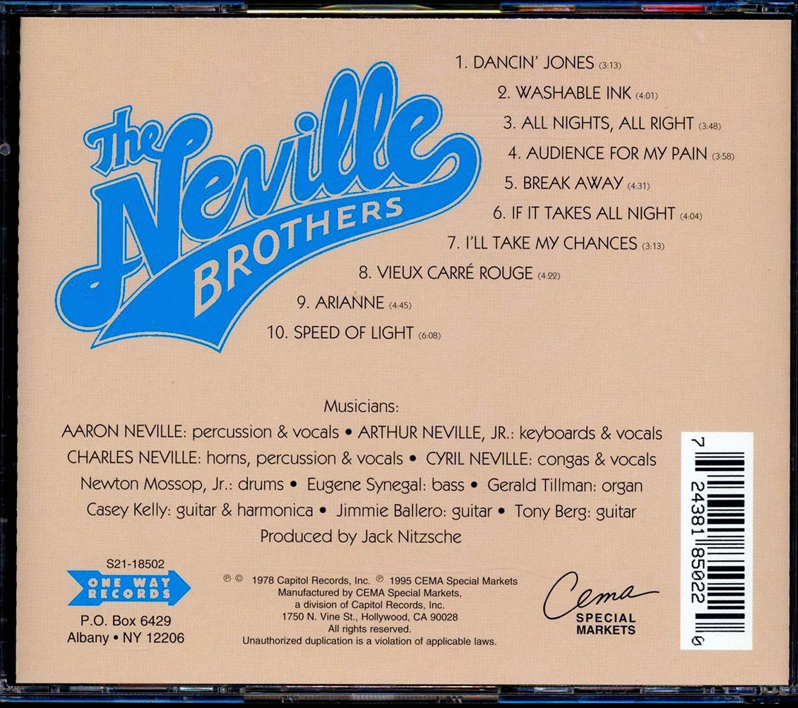 The Neville Brothers The Neville Brothers Music CD