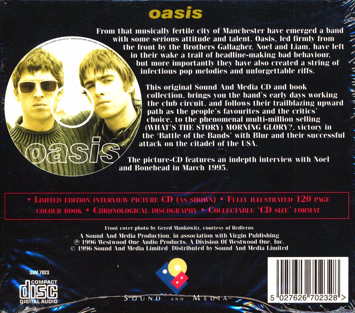 Oasis Fully Illustrated Book And Interview Disc Music CD