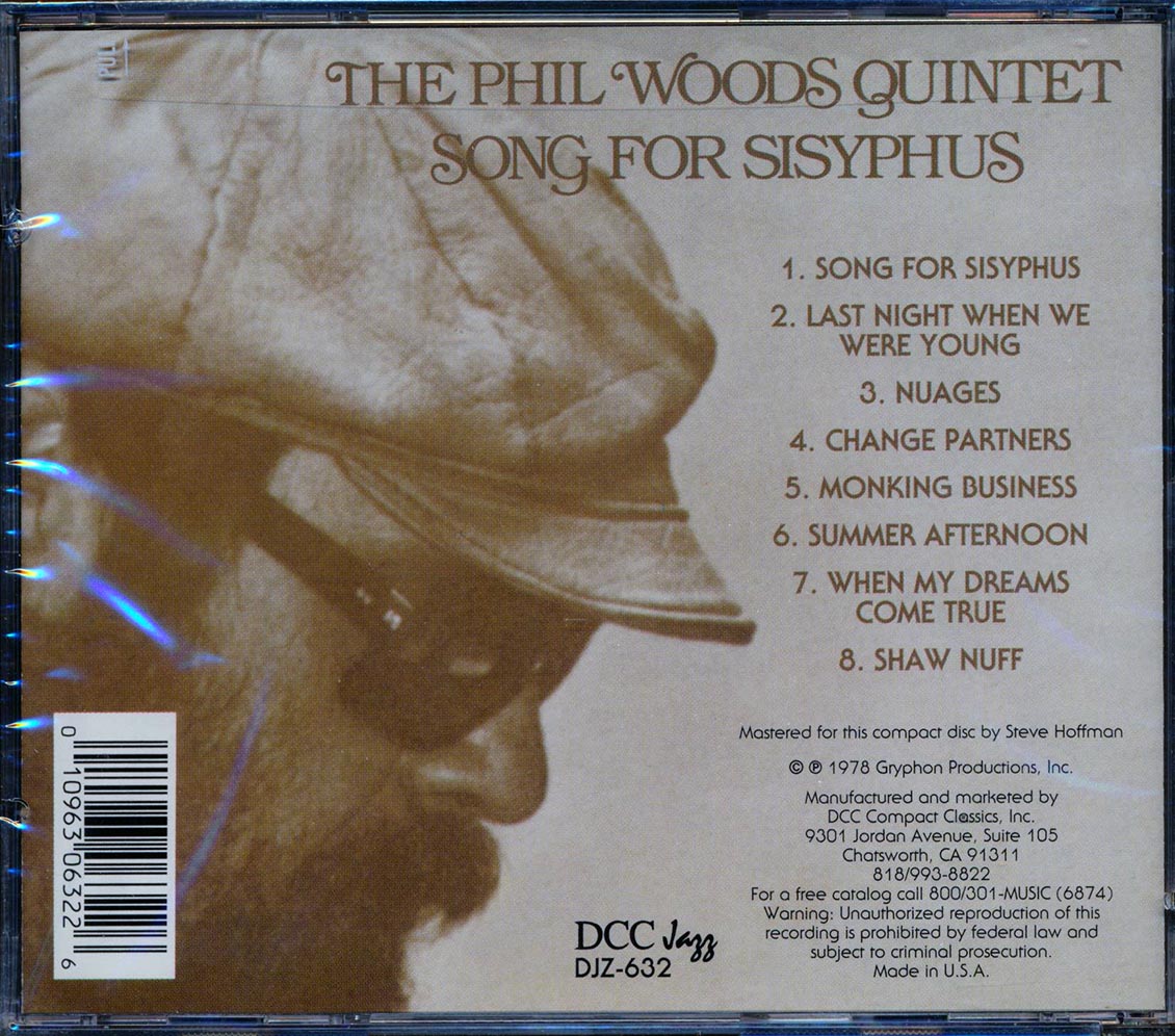 Phil Wood Quintet - Song For Sysyphus Music CD