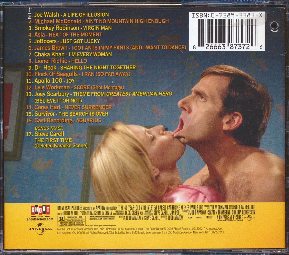 Asia Chaka Khan Smokey Robinson Lionel Richie Joe Walsh Etc The 40 Year Old Virgin Original Motion Picture Soundtrack marked/ltd stock Music CD