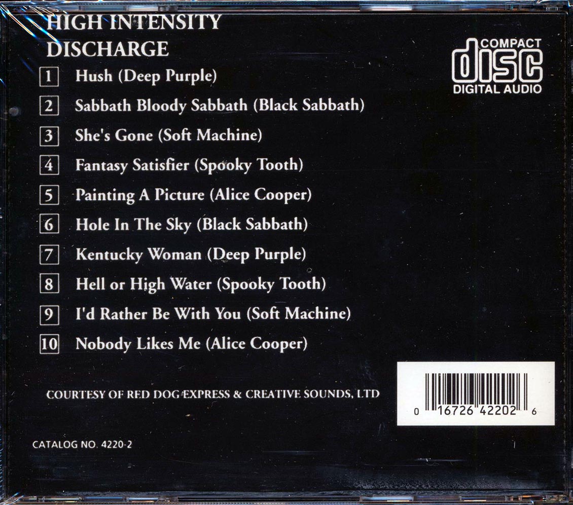 Black Sabbath, Deep Purple, Soft Machine, Spooky Tooth, Alice Cooper - High Intensity Discharge Music CD