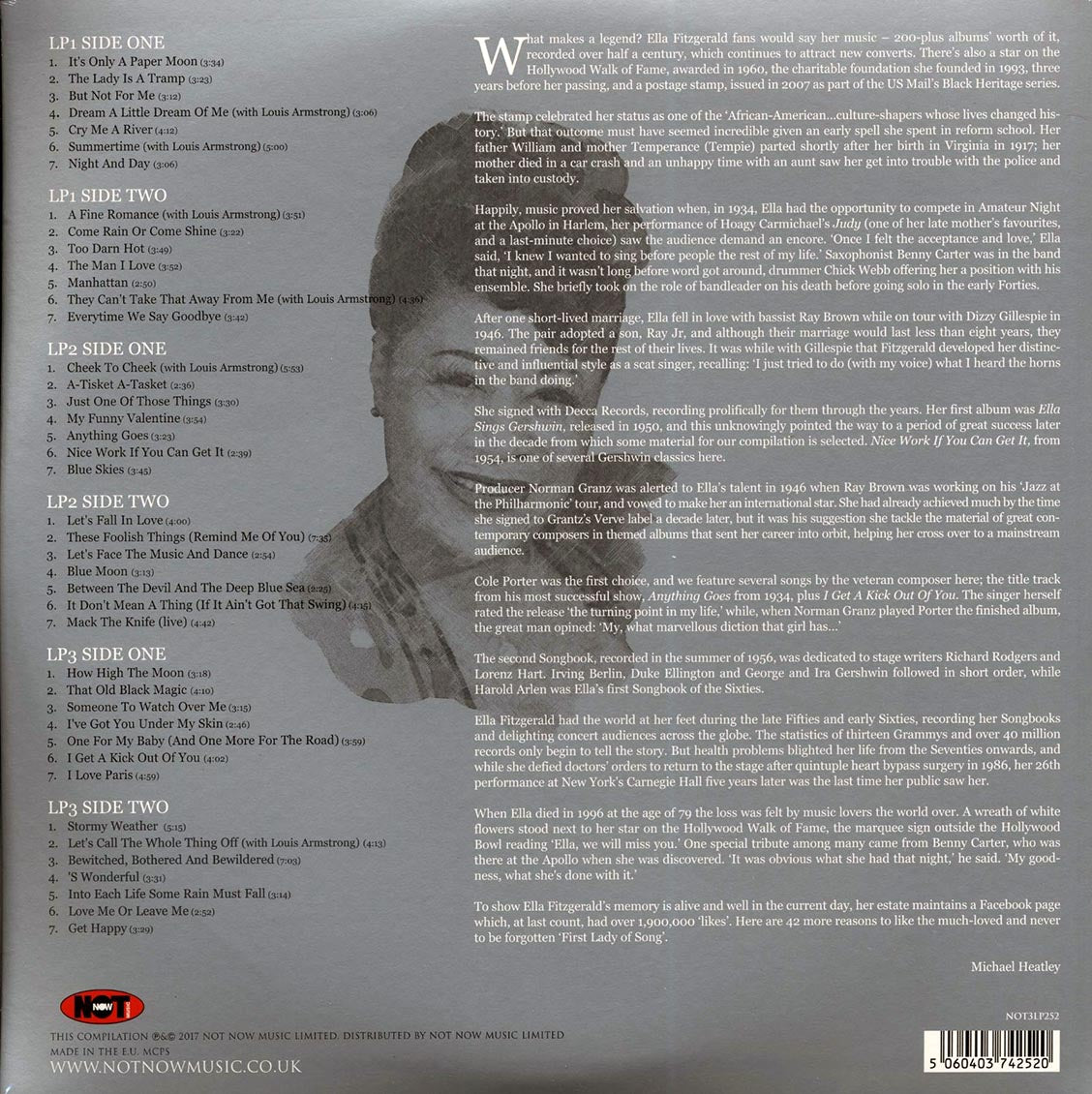 Ella Fitzgerald - The Platinum Collection (3xLP) (white vinyl) Vinyl Record