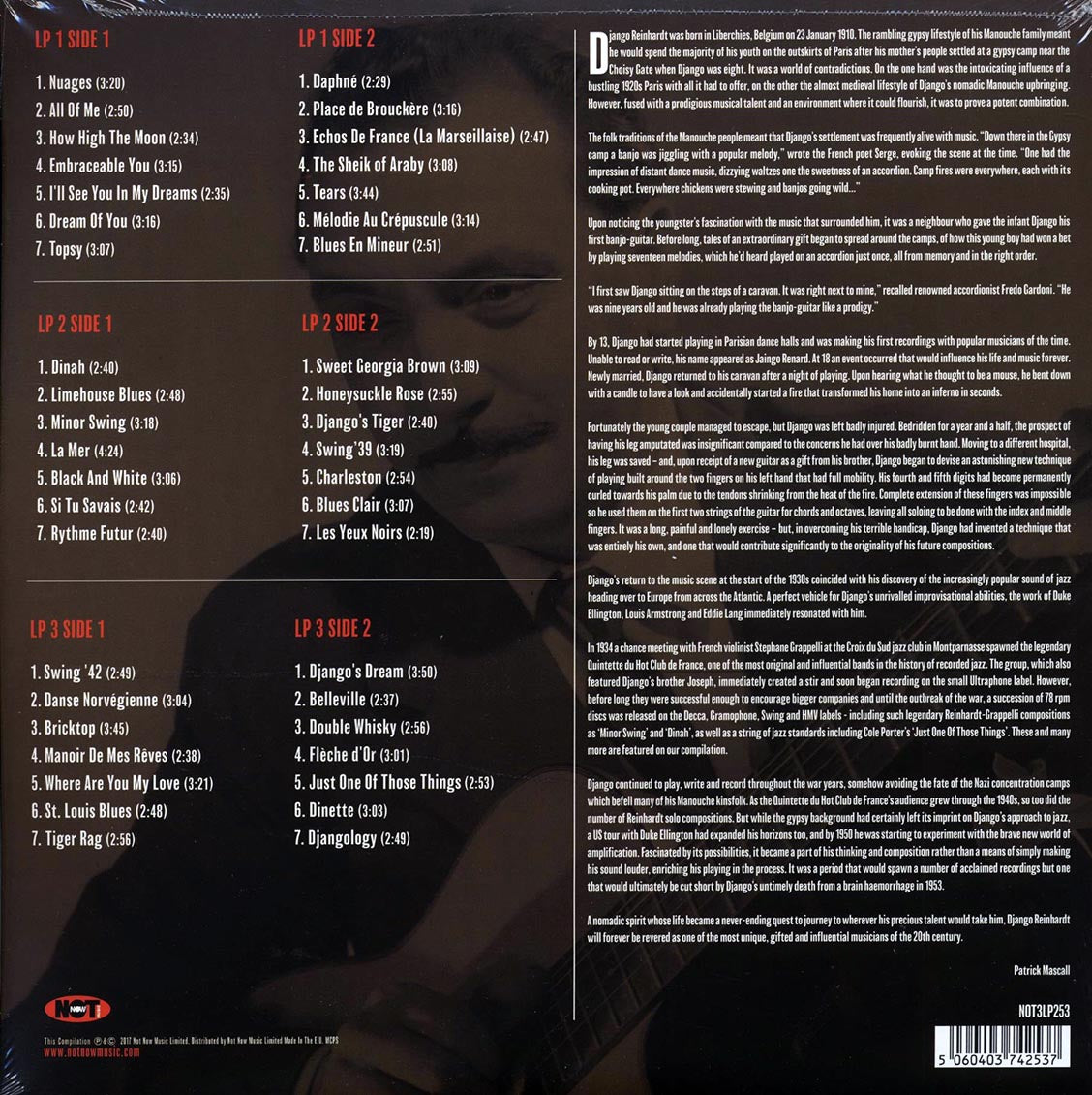 Django Reinhardt - Gypsy Jazz (3xLP) (red vinyl) Vinyl Record