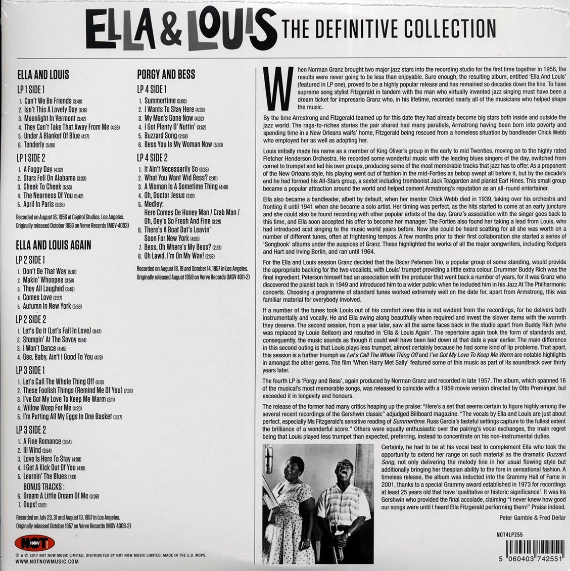 Ella Fitzgerald, Louis Armstrong - The Definitive Collection (4xLP) Vinyl Record