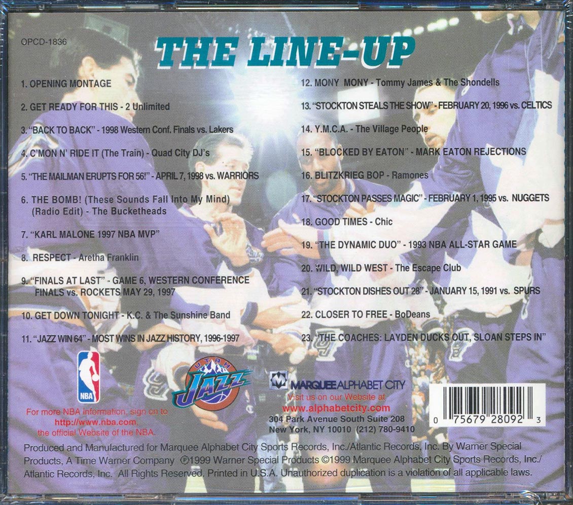 Chic, The Ramones, 2 Unlimited, Etc. - Utah Jazz: Feed The Fever, The Songs, The Call, The Highlights (23 tracks) Music CD