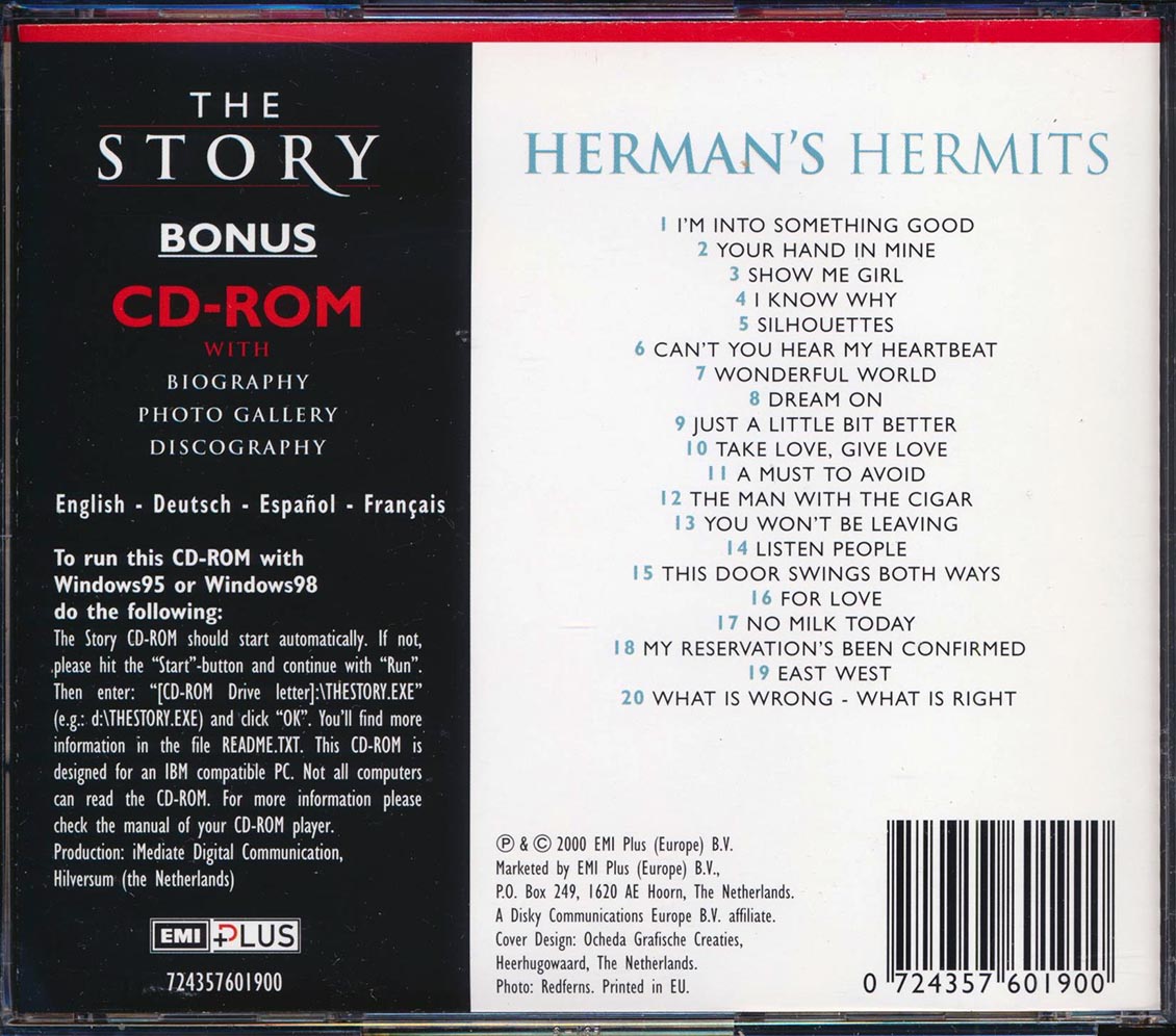Herman's Hermits - The Story (20 tracks) (2xCD) Music CD