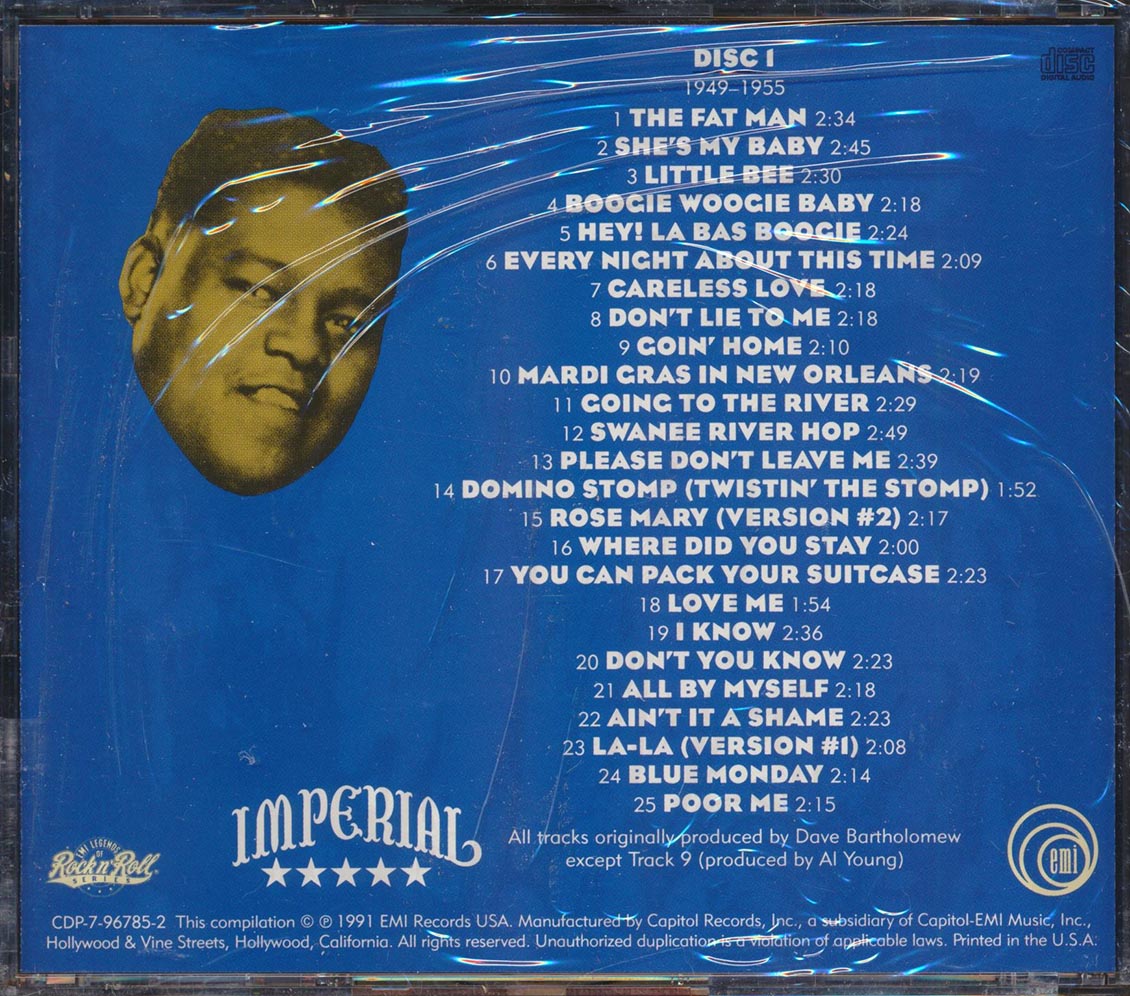 Fats Domino - They Call Me The Fat Man: The Legendary Imperial Recordings Disc 1 (25 tracks) Music CD