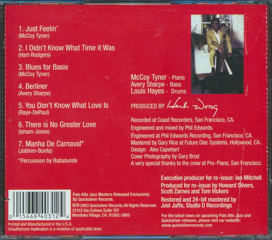 McCoy Tyner - Just Feelin' (marked/ltd stock) Music CD