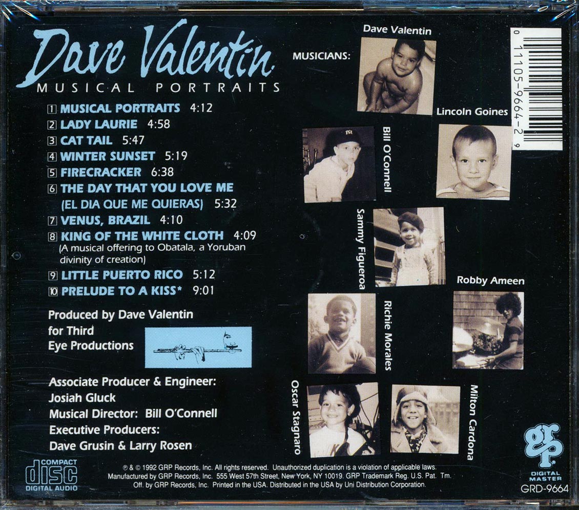 Dave Valentin - Musical Portraits Music CD