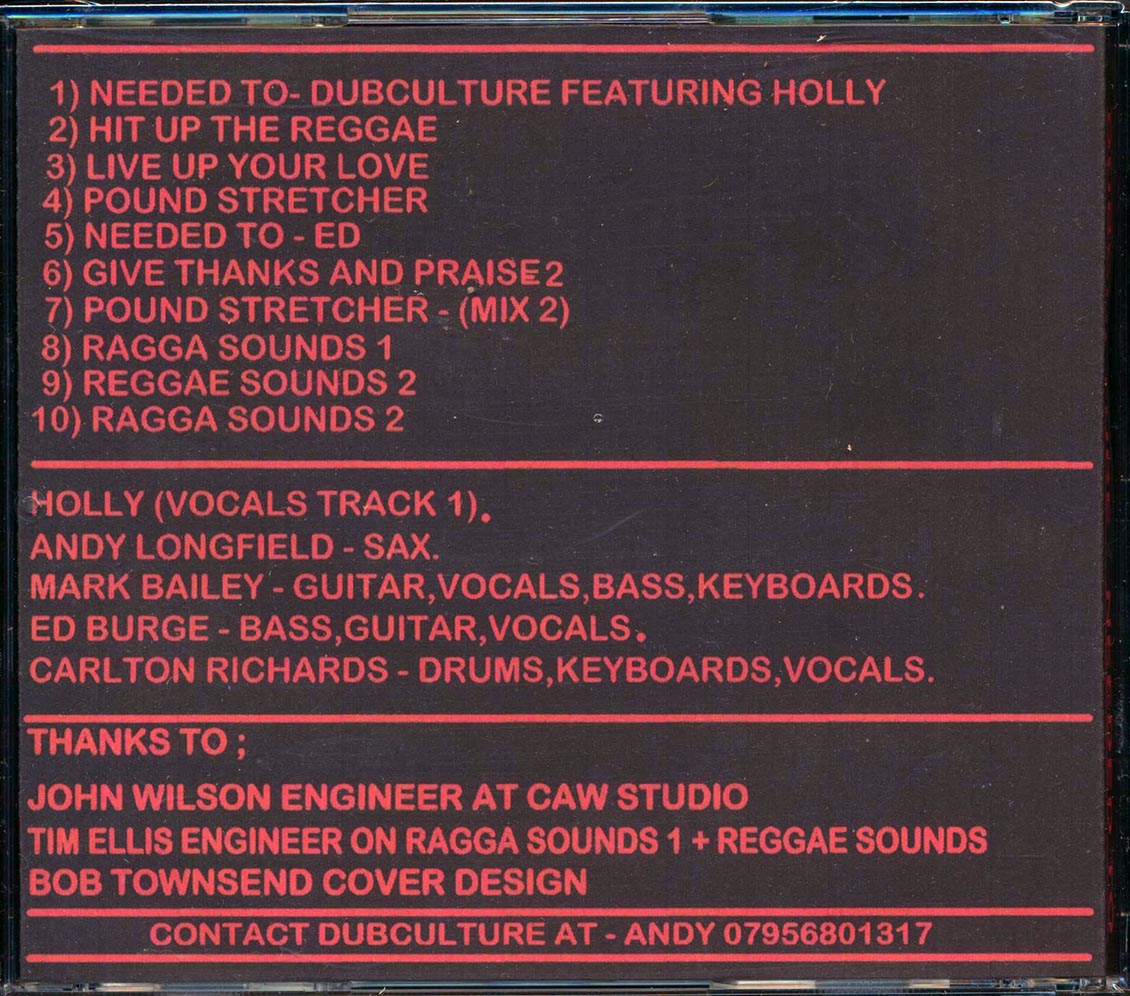 Dubculture - Needed To Music CD