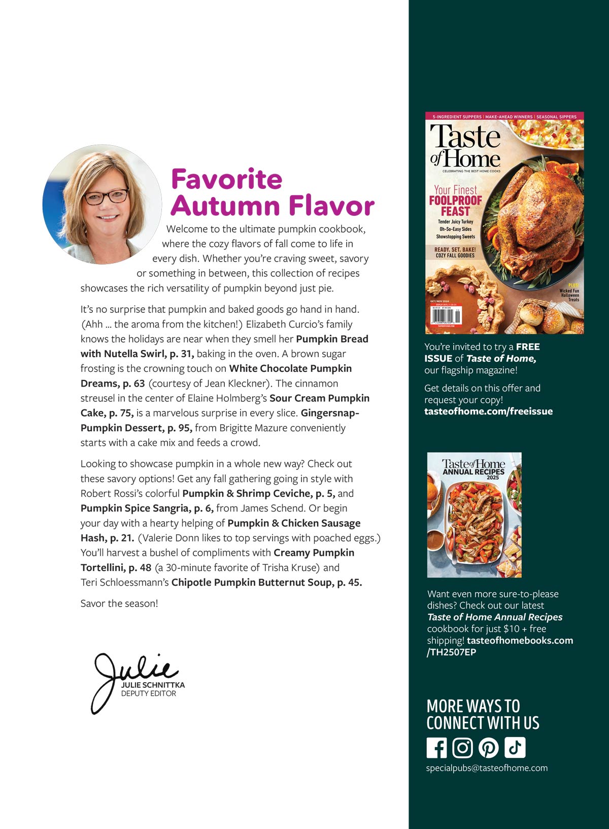Taste of Home - Pumpkin: 102 Fall Favorite Recipes, Quick & Easy Breakfasts, Breads, Soups & Sweets, Pumpkin Cake Roll, Easy No Knead Cinnamon Rolls, Speedy Spiced Lattes, Cheesecake & More!