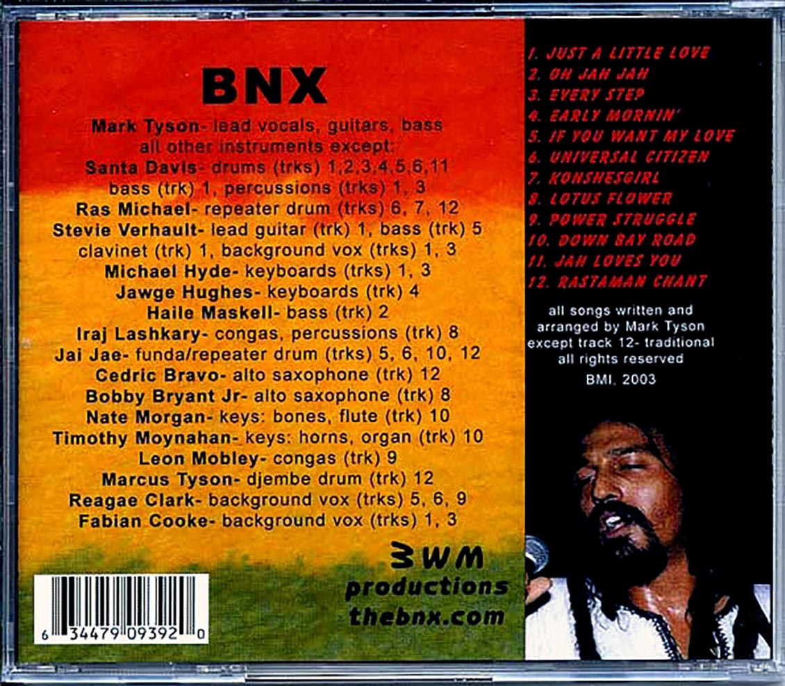 Mark Tyson & The BNX - Universal Citizen Music CD
