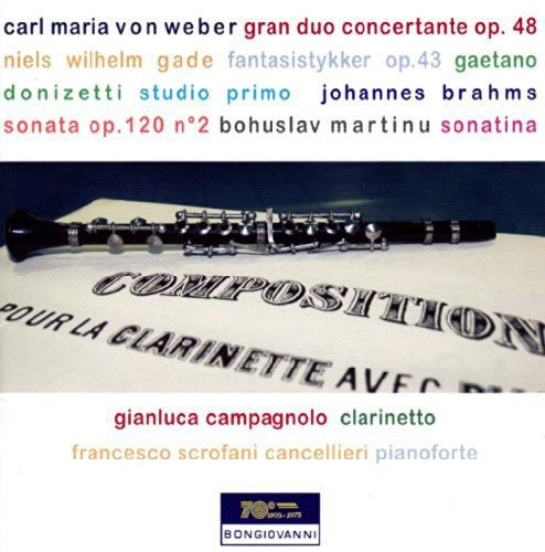 Weber / Donizetti / Gade / Brahms - Various Works For Clarinet & Piano - Music CD