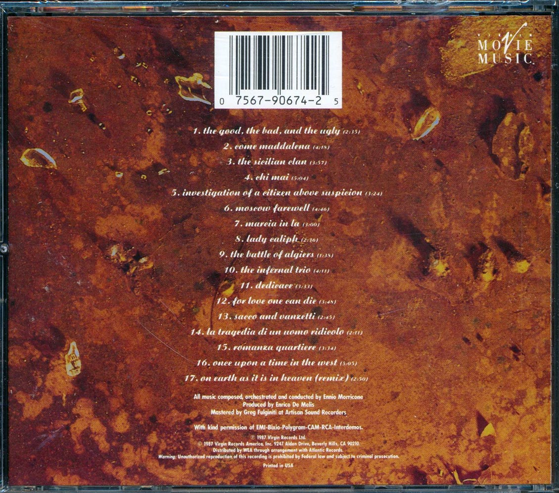 Ennio Morricone - Film Music Volume 1 Music CD