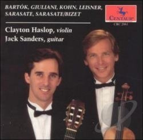 the album cover for Bartok / Giuliani / Haslop / Sanders - Transcriptions & Original Works for Vio. & Guitar