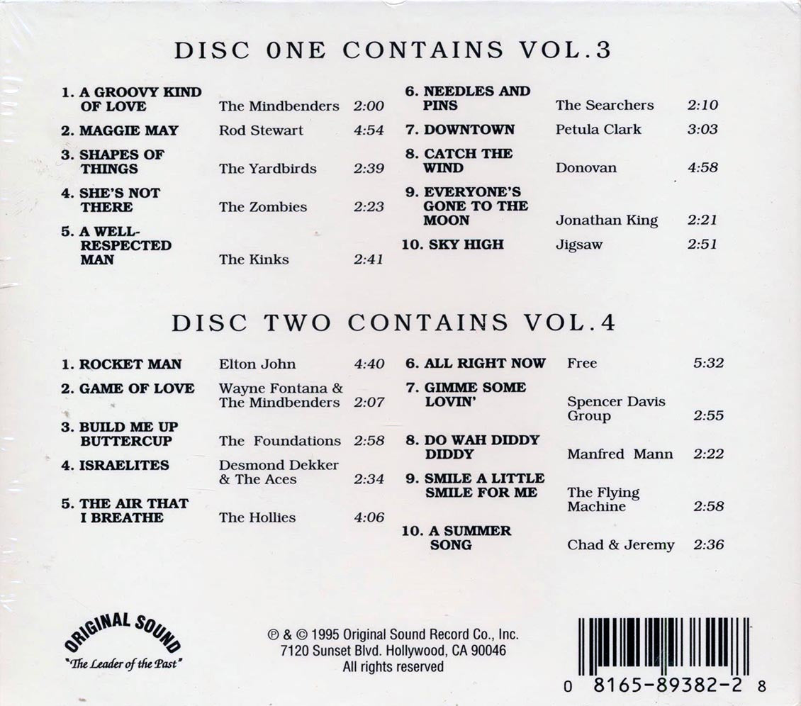 Rod Stewart The Zombies Manfred Mann The Kinks Etc British Rock Volumes 3 & 4 20 tracks 2xCD Music CD