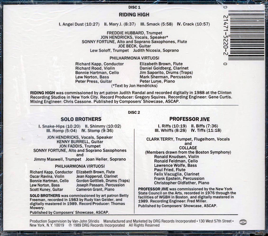 Freddie Hubbard & Friends - Riding High + Solo Brothers + Professor Jive (2xCD) Music CD