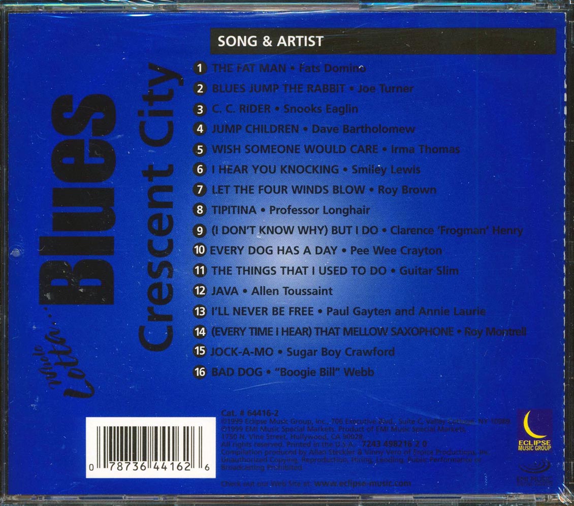 Fats Domino Snooks Eaglin Smiley Lewis Etc Whole Lotta Blues Music CD