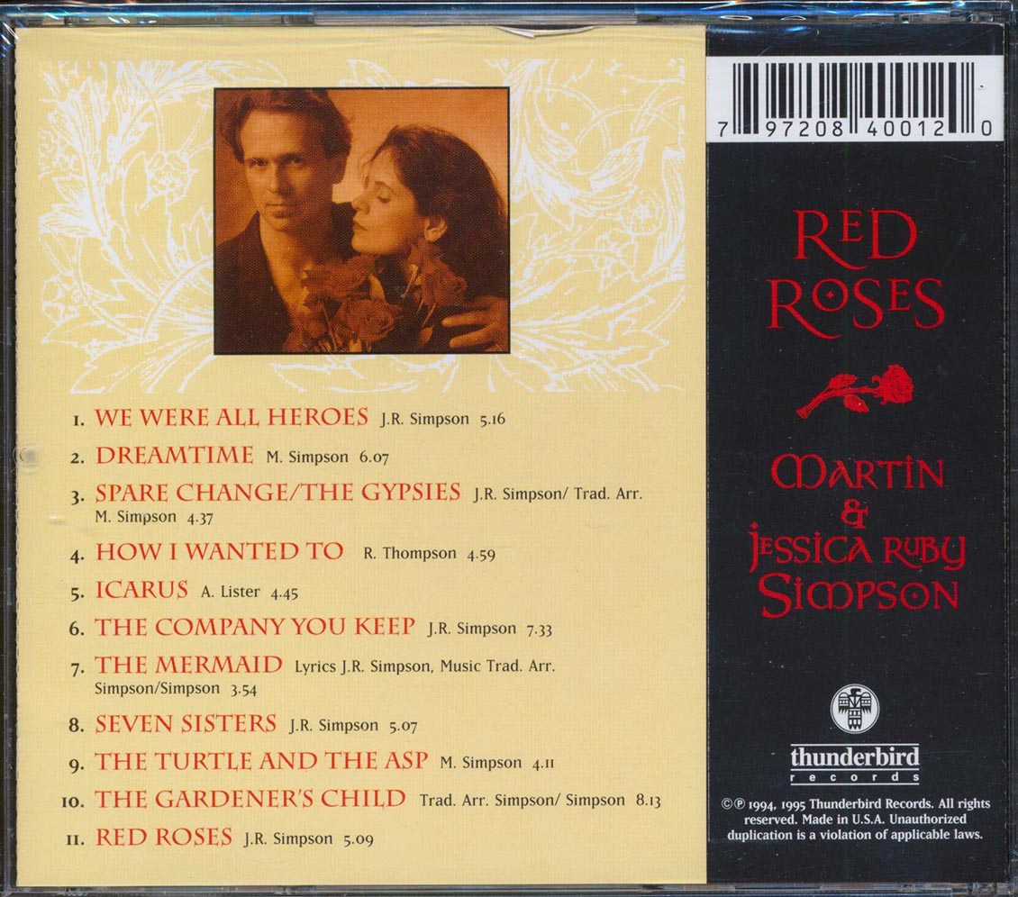 Martin & Jessica Ruby Simpson - Red Roses Music CD