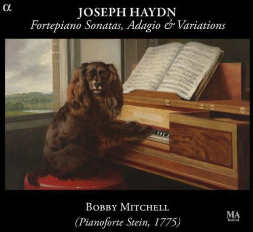 the album cover for Haydn / Mitchell - Fortepiano Sons Adagio & Variations