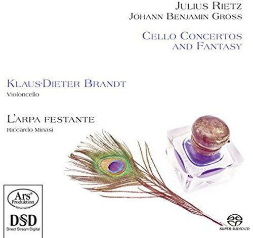 the album cover for Rietz / Gross / Brandt / Minasi - Cello Concertos & Fantasy