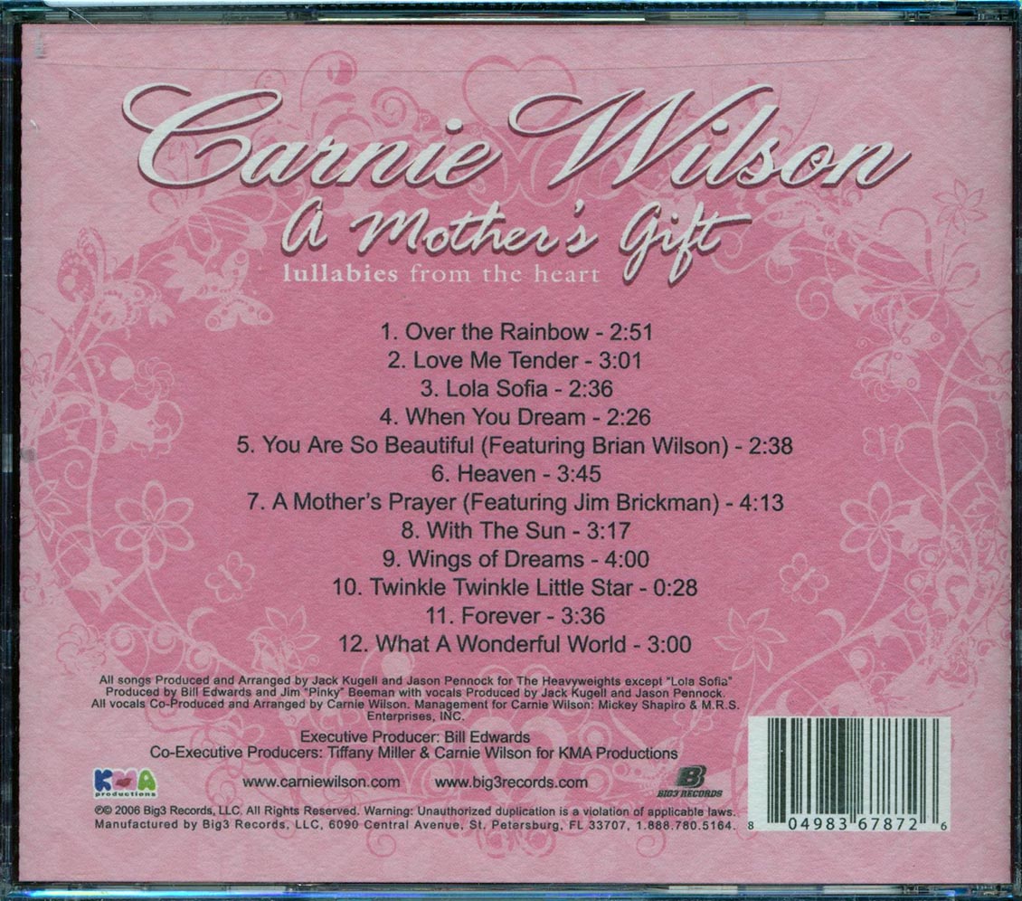 Carnie Wilson - Mother's Gift: Lullibies From The Heart Music CD