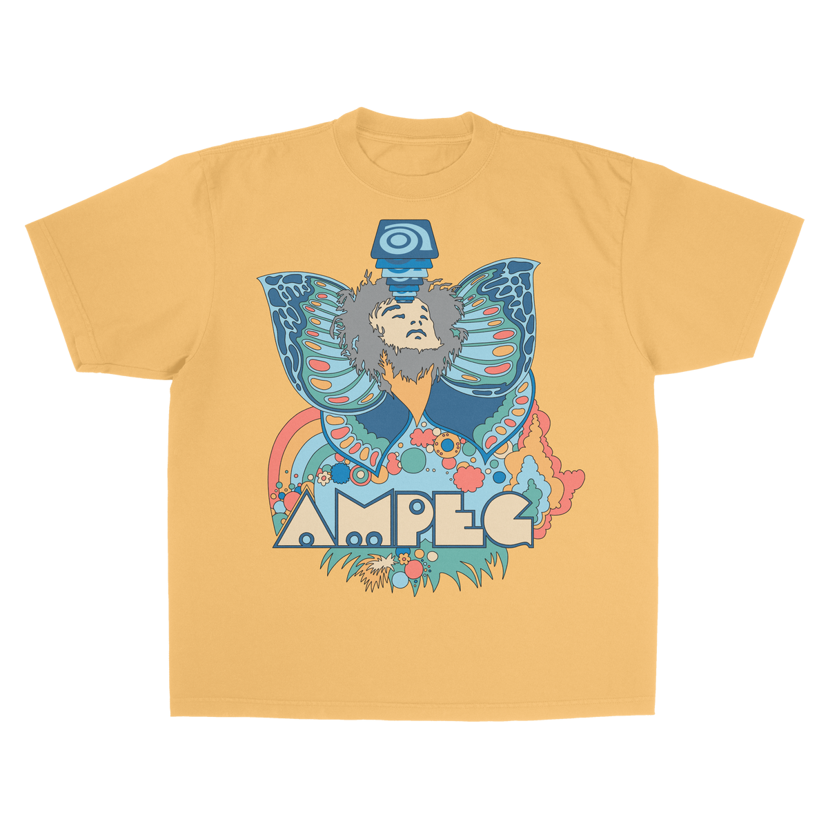 Ampeg 75th Anniversary Tee Shirt Yellow