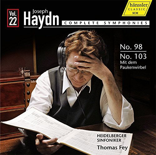 the album cover for Haydn / Fey / Heidelberger Sinfoniker - Comp Syms 22-Syms 98 & 103