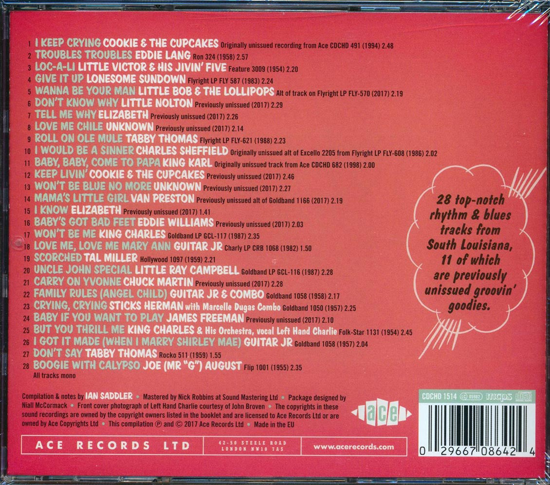 Tabby Thomas, Little Bob, Cookie & The Cupcakes, Etc. - Rhythm 'N' Bluesin' By The Bayou: Livin', Lovin' & Lyin' (28 tracks) (incl. 12-page booklet) (remastered) Music CD