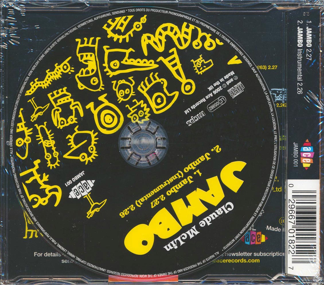 Claude McLin - Jambo (CD Single, 2 Tracks) (remastered) Music CD