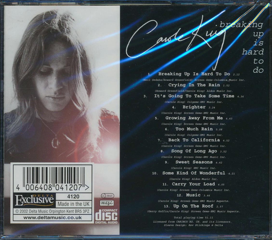 Carole King - Breaking Up Is Hard To Do Music CD